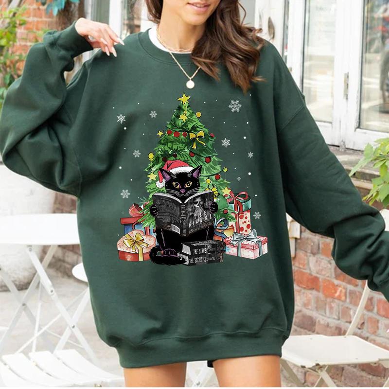 Cute Black Cat The LORDS Series Book Christmas Sweatshirt, The Ritual Book Shirt, Shantel Tessier Merch, Dark Romance Shirt, Bookish Merch, Book Lover