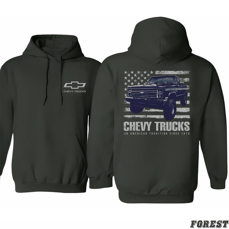 Chevrolet - American Tradition Hoodie, Fashion For All, Fashion Without Borders, Classic Cotton, Menswear Unisex, Unisex
