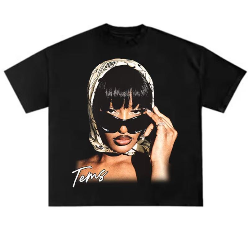 Tems Shirt, Tems Tour Hip Hop Rap Tee T Shirt Classic Cotton