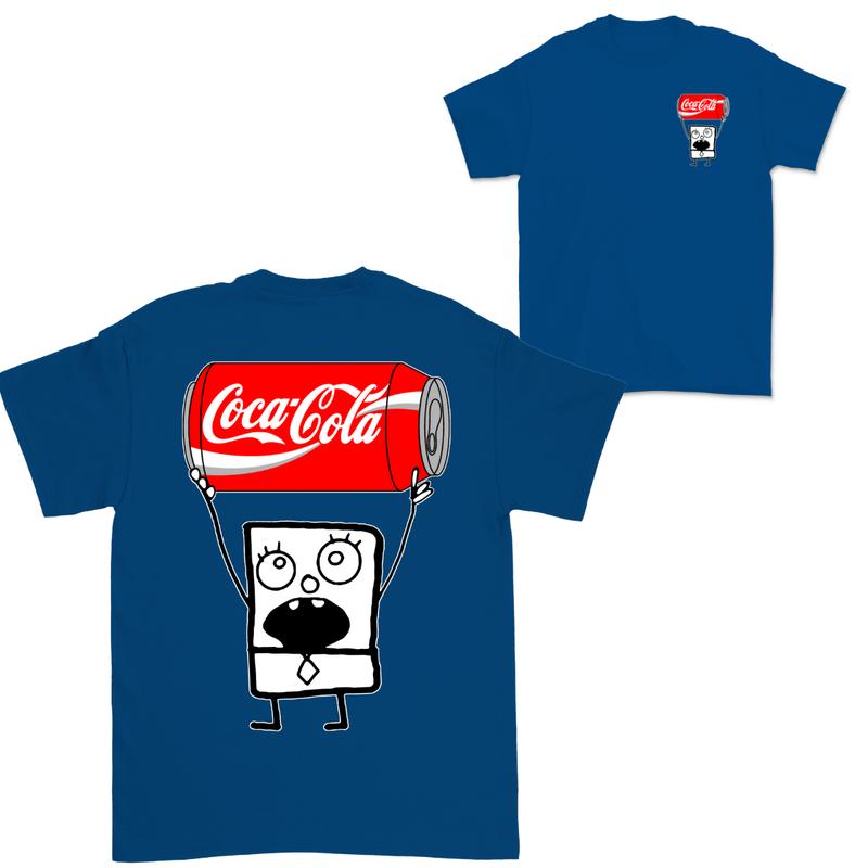 Doodlebob Coca Cola 2 Sided T-Shirt, Funny Drinking T-Shirt, Summer T-Shirt, Full Color T-Shirt, Unisex T-Shirt, For Men, For Women, Gift For All Menswear Top