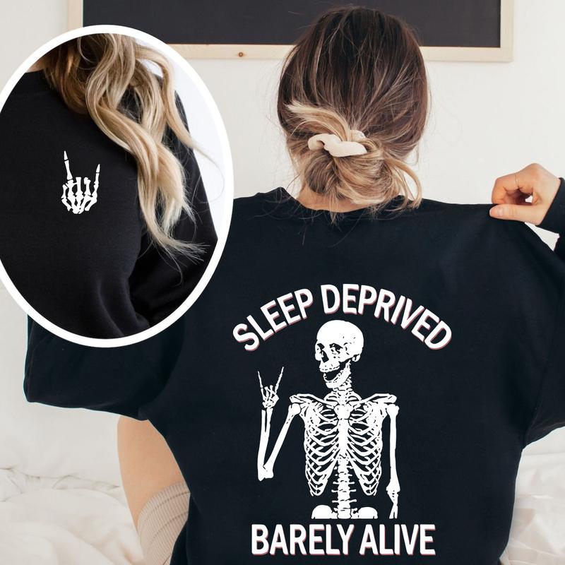 Sleep Deprived Fit Short Sleeve Hoodie, Full Color Hoodie, Sweatshirt, T-Shirt, Unisex, For Men, For Women