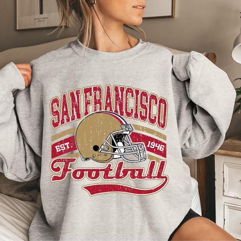 Vintage San Francisco Football Crewneck,San Francisco Sweatshirt, 49, 49 football, san Francisco football shirt, san francisco gift