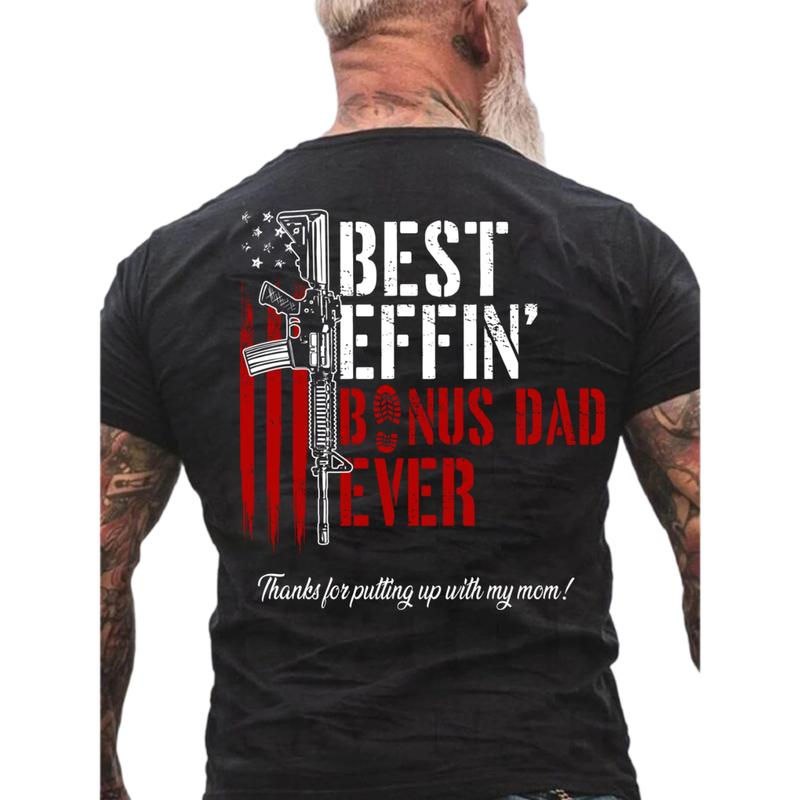 EffinÃ¢â‚¬â„¢ Bonus Dad Ever Vintage T-Shirt, Funny Stepdad Shirt, FatherÃ¢â‚¬â„¢s Day Gift, Bonus Dad Appreciation Tee, Classic Unisex T-Shirt, Menswear Top