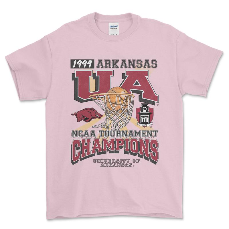 University of Arkansas Tournament Champs NCAA T-Shirt, graphic vintage sports tees for men