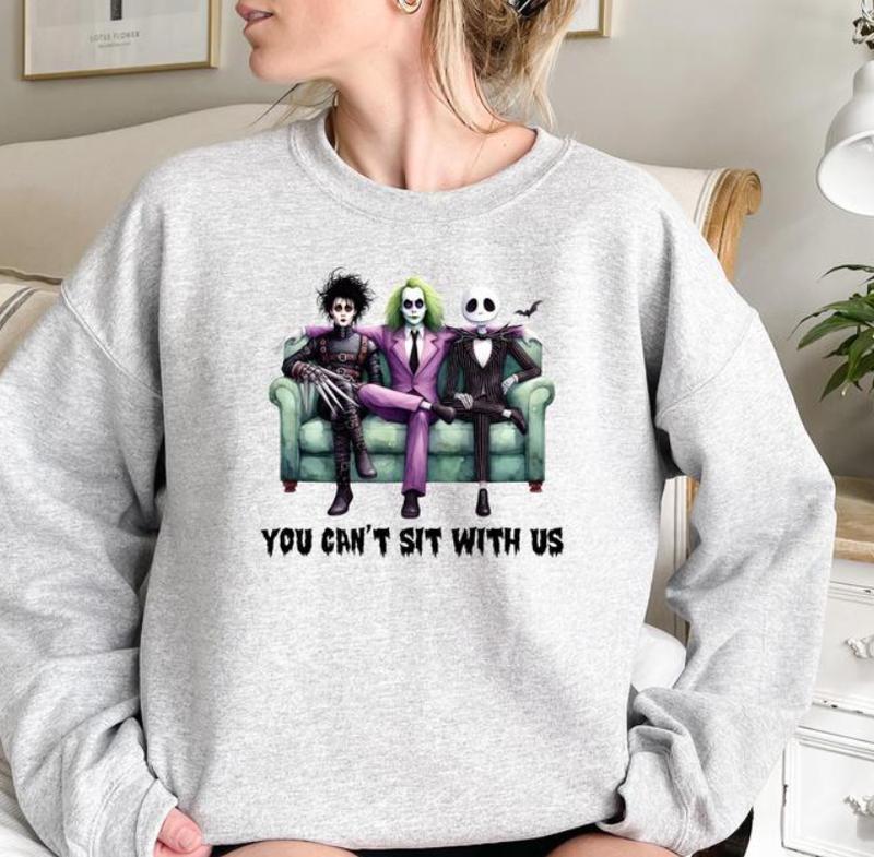 You Cant Sit With Us Halloween Movies Sweatshirt - Shirt - Hoodie, Horro Movies Shirt, Retro Halloween Shirt, Horro Characters Sweatshirt, Halloween F