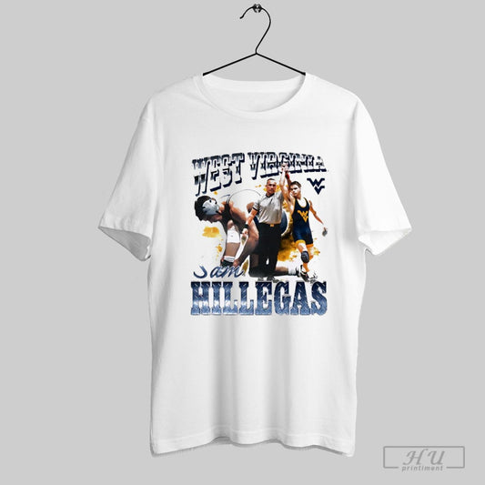 Sam Hillegas West Virginia Wrestling Graphic Vintage T Shirt