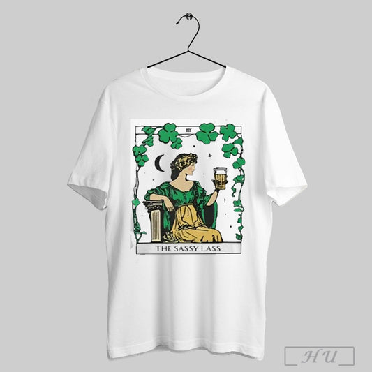 Premium Patricks Day The Sassy Lass Tarot Card 2025 T Shirt Sweatshirt