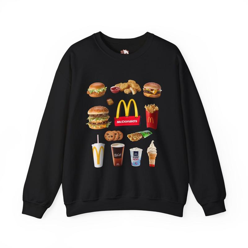Vintage Retro McDonalds Sweatshirt, McDonald's Sweatshirt, Unisex Heavy Blend Crewneck Sweatshirt
