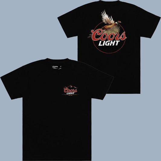 Coors Light Pheasant T-shirt - 2 Side - Trendy To Timeless - Unisex Design - Unisex Clothing Choices - Wide Color Selection - Fit For All