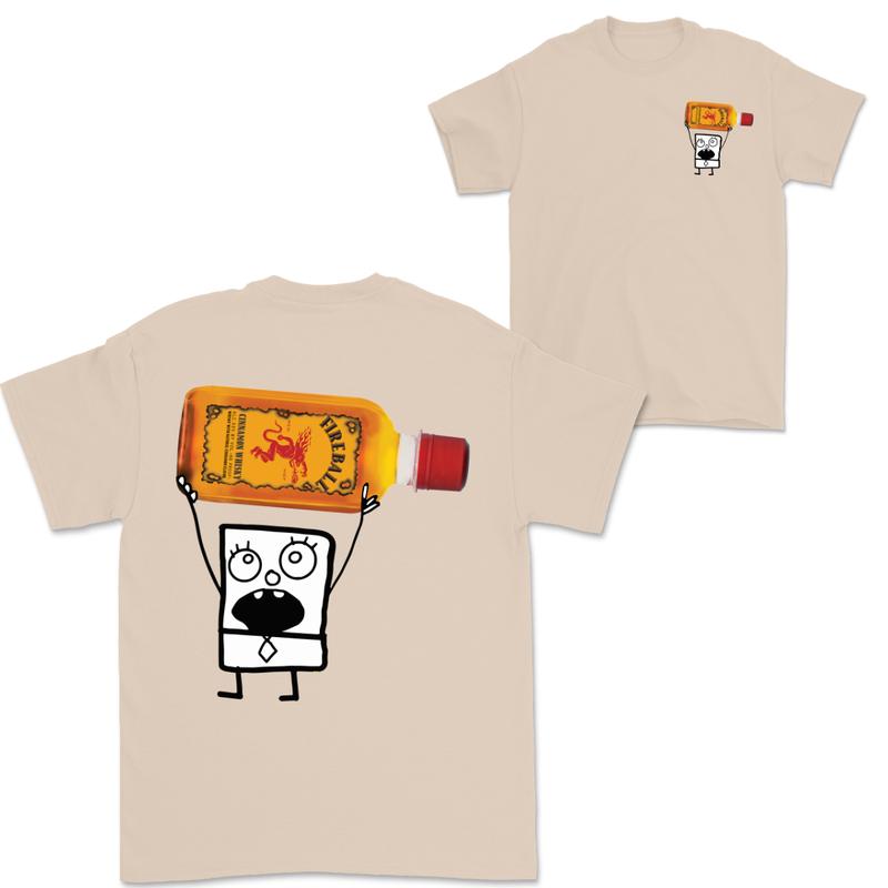Doodlebob Fireball cinnamon Whiskey Tea Essential 2 Sided T-Shirt, Funny Drinking T-Shirt, Summer T-Shirt, Full Color T-Shirt, Unisex T-Shirt, For Men, For Women, Gift For All