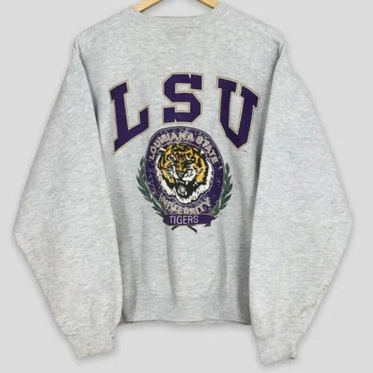 Vintage NCAA LSU Tigers Sweatshirt, University Of Louisiana State Crewneck, Lsu Tigers Shirt, NCAA Shirt, College Shirt, Unisex Sweatshirt Casual Classic Sweatshirt, Hoodie, Comfort Colors