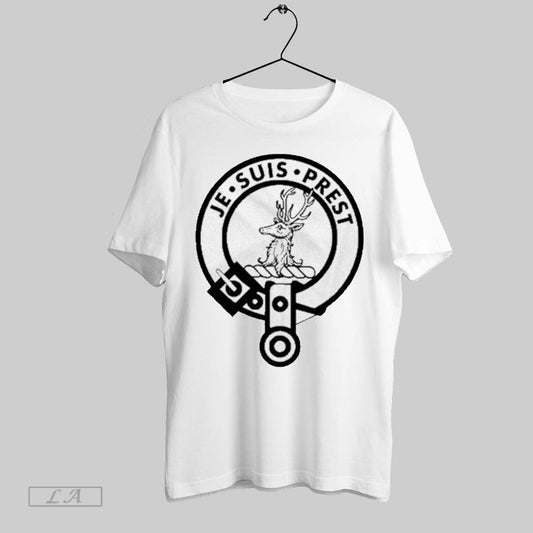 Susans Husband Wearing Fraser Of Lovat Je Suis Prest T Shirt