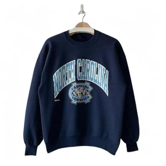 Unisex Vintage 90s North Carolina Tar Heels Crewneck Sweatshirt, Fan Tee Hoodie Cotton Fabric