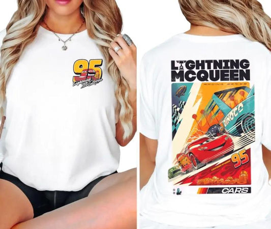 Vintage Lightning Mcqueen Shirt II, 95 Lightning Mcqueen Shirt II, Radiator Springs Tee, Rusteze Cars Shirt, WDW Family Vacation Shirts, Unisex Cotton