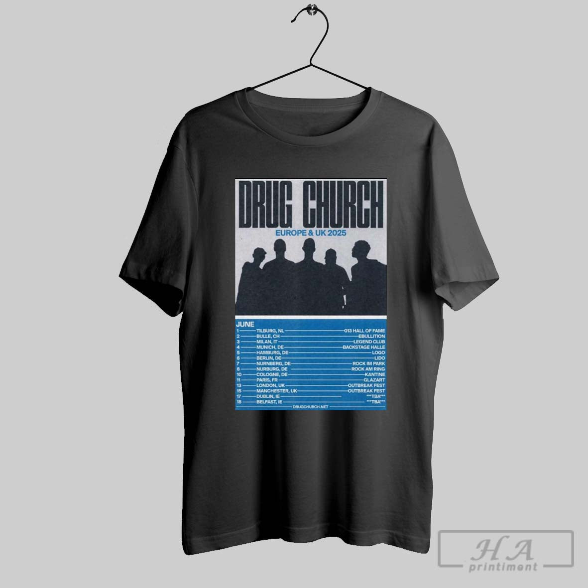Poster Drug Church Europe And Uk June 2025 Tour Tilburg Nl 013 Hall Of Fame T Shirt