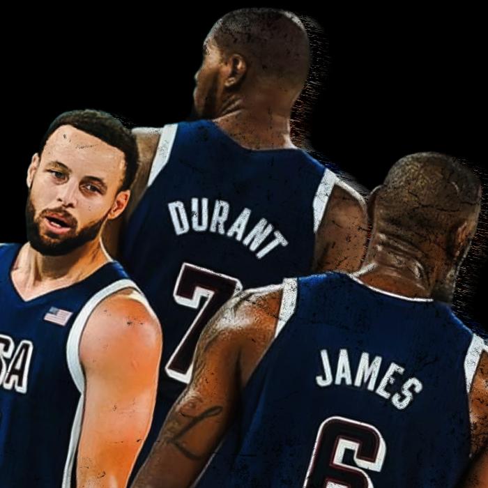 Stephen Curry Bron Durant BIG 3 USA World Champ Custom Graphic Tee