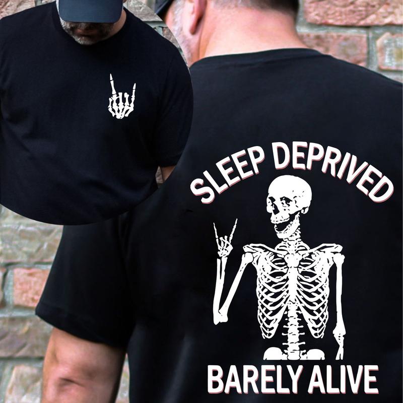 Sleep Deprived Fit Short Sleeve Hoodie, Full Color Hoodie, Sweatshirt, T-Shirt, Unisex, For Men, For Women
