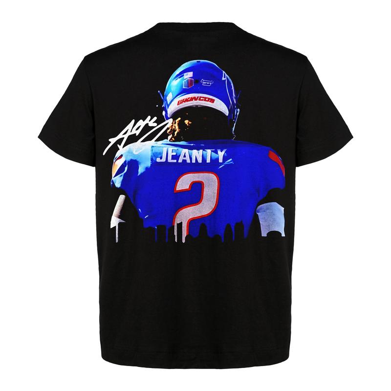 Hei2Man Ashton Jeanty Signature Graphic T-Shirt | Heavy Cotton | Men's & Women's Retro American College Football Shirt