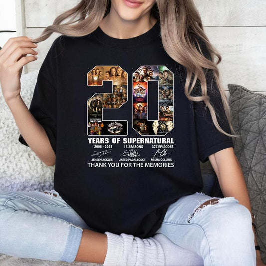 Supernatural 20 Year T-Shirt, Supernatural Vintage T Shirt, Gift For Woman and Man Unisex T-Shirt Sweatshirt Hoodie
