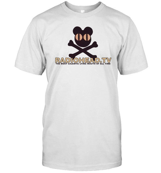 2001 Radiohead The Most Gigantic Lying Mouth Shirts