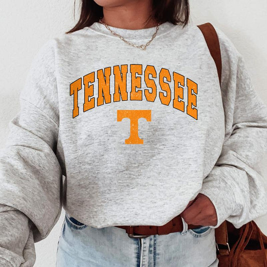 Tennessee Volunteers Vintage Football NCAA Trendy Sweatshirt, University of Tennessee Unisex Football NCAA Shirt, Gift For Men, Gift For Girls, Crewne