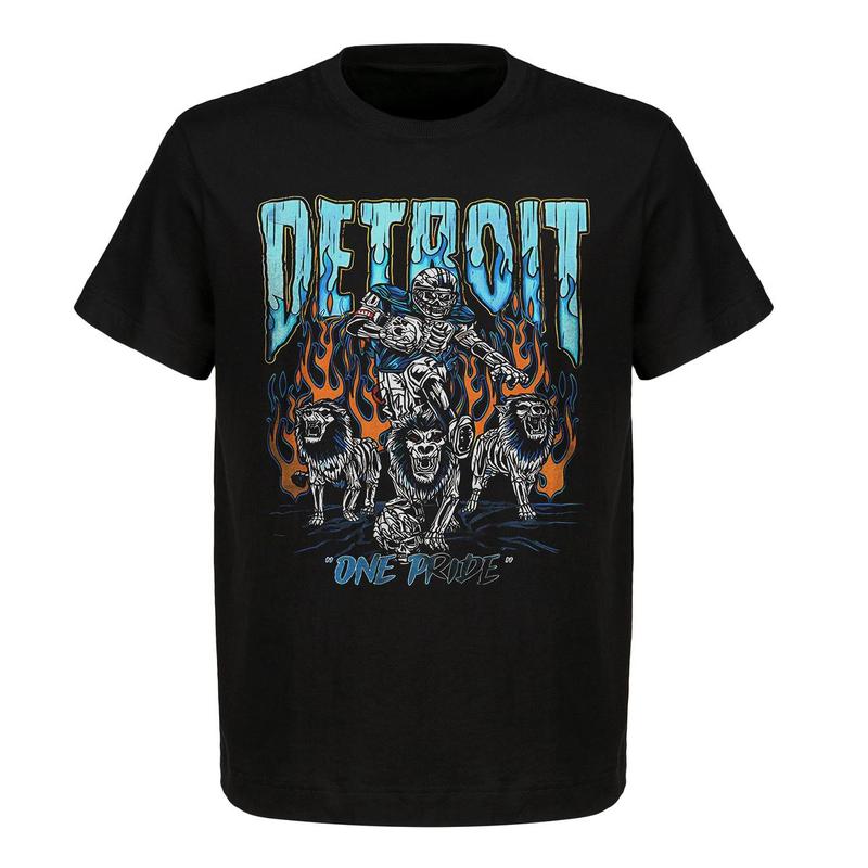 Detroit 'One Pride' Graphic T-Shirt â€“ Limited Edition, Full Cotton, Comfortable & Stylish American Football Merch - Classic Sport Graphic Tees - Unisex T-shirt For Women And For Men - Football Fan Gifts