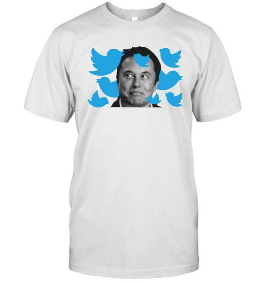 Elon Musk Twitter Birds Funny Elon Musk Twitter Birds Tee
