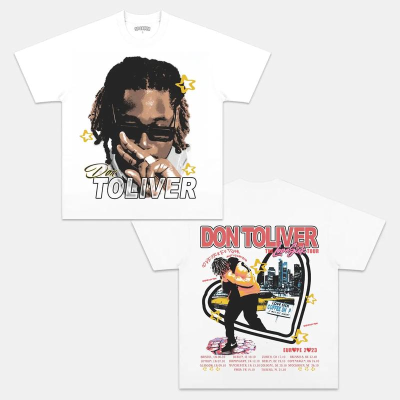 TOLIVER LOVE SICK TOUR Double Printed Short Sleeve Tee Cotton Vintage Shirt To Match Sneaker Hiphop Clothing Rapper Merch Shirt, Hiphop Tour Concert 2024, Gift For Fan Y2K Aesthetic Hoodie Sweatshirt