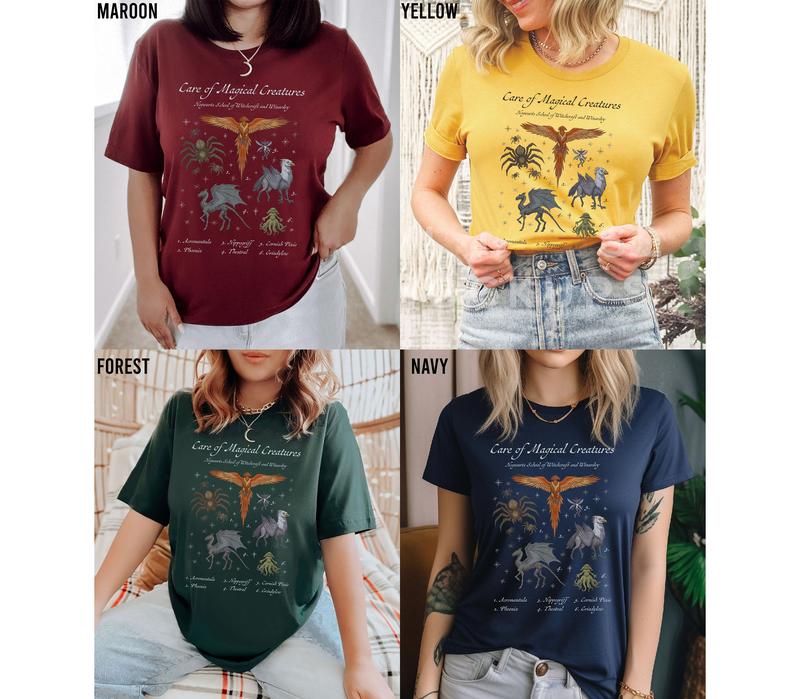 Harry Potter Care Of Magical Creatures Hogwarts School T-Shirt Wizarding World Shirt Universal Studios Family Trip Shirt Wizard Shirt . graphic