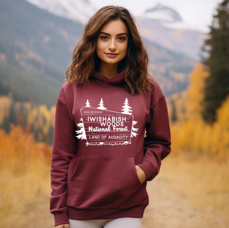Pullover IWISHABISH WOODS Unisex Hoodie Cotton Soft Style