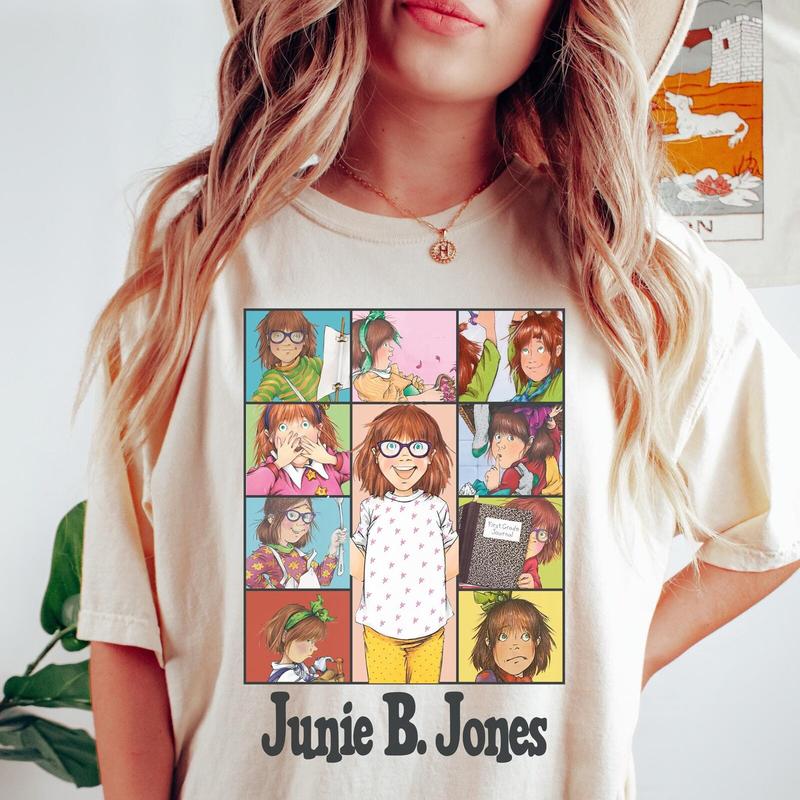 Junie B Jones First Grade Teacher Vintage Shirts, Cotton Unisex T-Shirt, Crew Neck, Size S- 3XL, Menswear Top, Womenswear Top Underwear Streetwear
