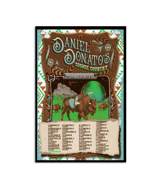 New Daniel Donato's Cosmic Country Fall Tour 2024 Poster Limited