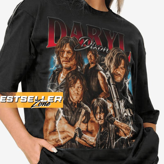 Limited Daryl Dixon Shirt Character Movie Series Actress Tshirt Bootleg Retro 90S Tee Shirts Design Classic Unisex Graphic Tee Bgl582, Shirt For Men A