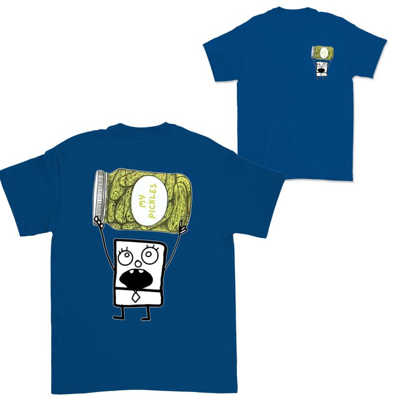 Doodlebob Pickles Essential 2 Sided T-Shirt, Funny Drinking T-Shirt, Summer T-Shirt, Full Color T-Shirt, Unisex T-Shirt, For Men, For Women, Gift For All Menswear Top