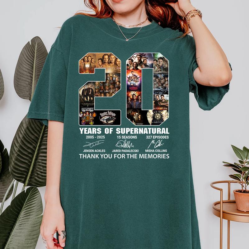 Supernatural 20 Year T-Shirt, Supernatural Vintage T Shirt, Gift For Woman and Man Unisex T-Shirt Sweatshirt Hoodie