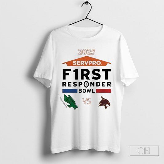 Servpro First Responder Bowl 2025 North Texas Mean Green Versus Texas State Bobcats Matchup In Dallas Texas On Jan 3 2025 Shirt