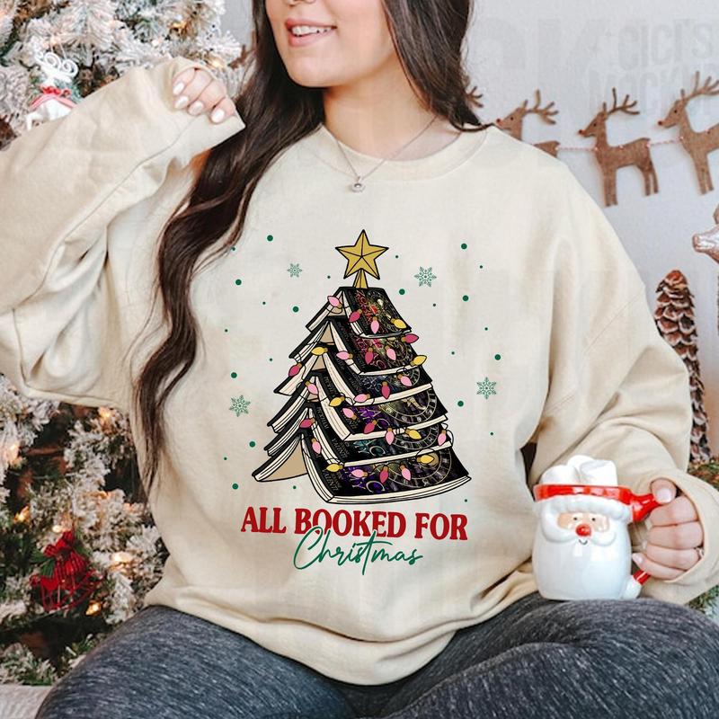 Zodiac Academy Series Book Christmas Tree Sweatshirt, Fantasy Reader Shirt, Dark Romance Shirt, Bookish Merch, Book Lover, Booktok Shirt, T-Shirts, Cr