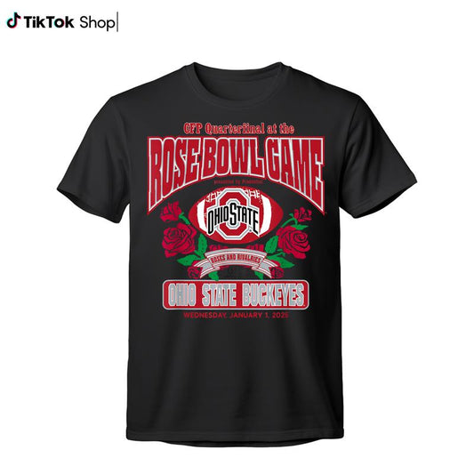 Ohio State University 2025 Rose Bowl Champions Shirt, Ohio State Buckeyes Rose Bowl CFP 2024 2025 Football Game TShirt