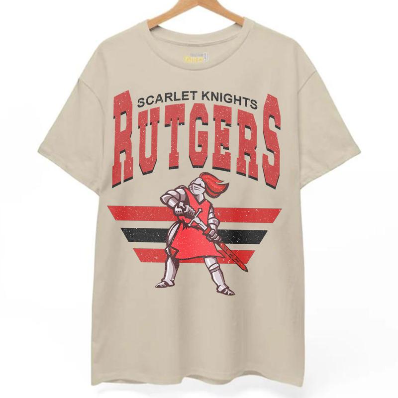 Rutgers Scarlet Knights Vintage NCAA Sweatshirt, Unisex Rutgers Football Shirt, Classic Sport Hoodie, Gifts for Fans, Cotton T-Shirt, Hoodie