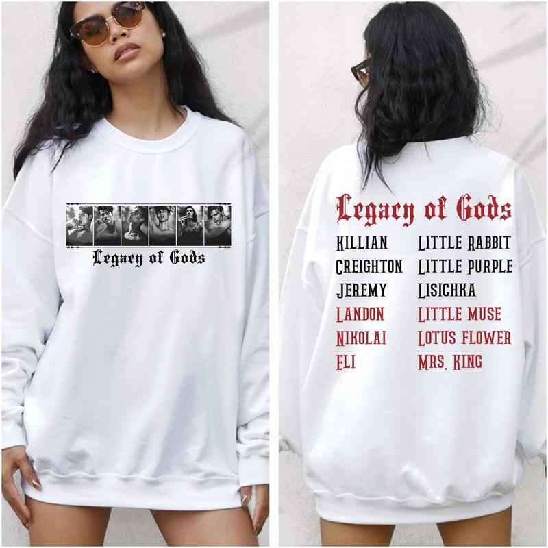 Legacy of Gods Series Book Sweatshirt, Killian, Creighton, Jeremy, Landon, Nikolai, Eli, Dark Romance Smutty Readers Shirt, Bookish Merch, Book Lover,