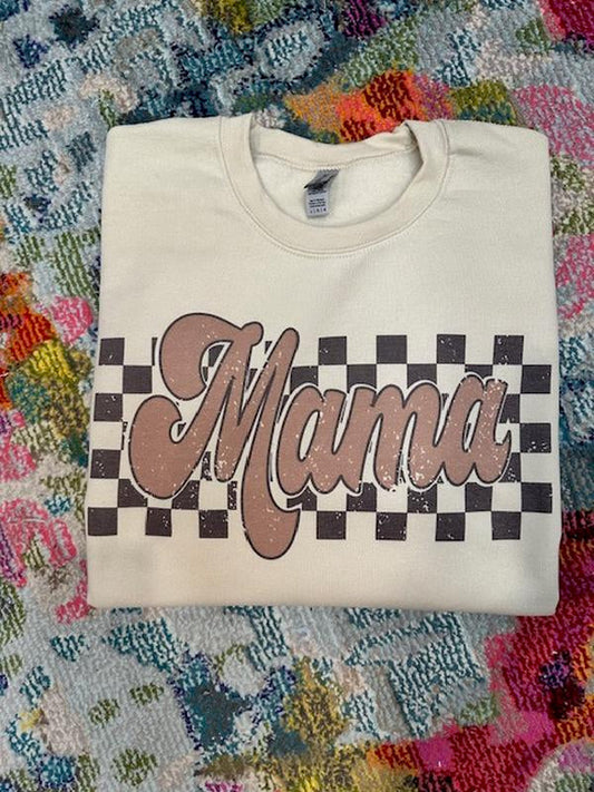 Vintage Retro Mama Sweatshirt for Women - Fabric
