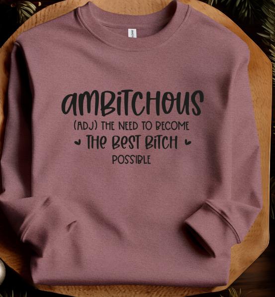 Ambitious Sweatshirt Casual Pullover Hoodie Sweaters