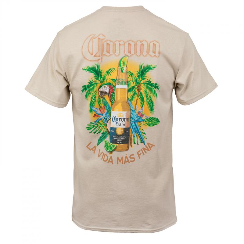 Corona Extra La Vida Mas Fina Bottle T-shirt - 2 Side - Celebrity Style - Unisex Appeal - Choose Your Fit - Wide Color Selection - Diverse Style Selec