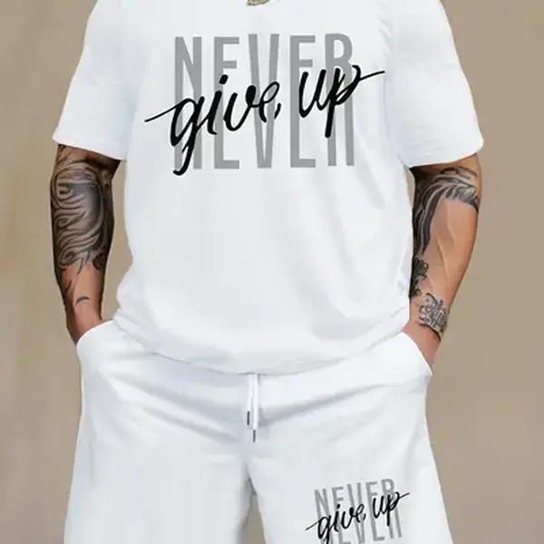 Vintage Graphic Tshirt Men's Regular Fit Letter Print Tee  - Graphic Crew Neck Summer Clothes  Short Sleeve - All Seasons - Cute - Fitted - Machine Wa