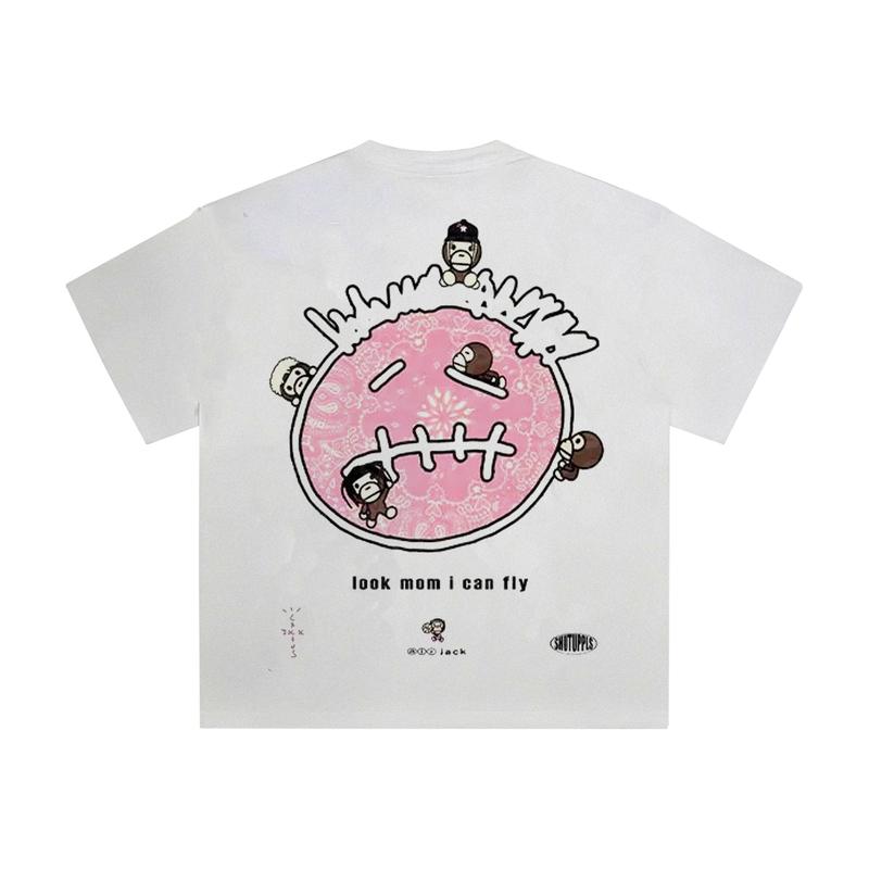 Look Mom Travis Cactus Jack Can Fly Vintage 90s Graphic Tees, 2 Sides Cotton Vintage Shirt To Match Sneaker Hiphop Clothing Rapper Merch Shirt, Hiphop Tour Concert 2024, Gift For Fan Y2K Aesthetic Hoodie Sweatshirt