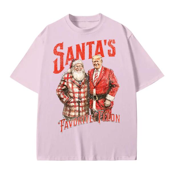 SantaÃ¢â‚¬â„¢s Favorite Felon Shirt, Funny Trump Shirt, Gift for Christmas