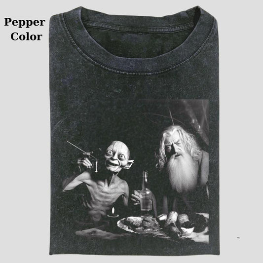 The Lord Of The Rings Vintage Graphic  Tee, Gandalf Gollum Shirt, Funny Shirt, Movie Shirt, Unisex T-Shirt, Graphic Tee Gift For Menswear Womenswear