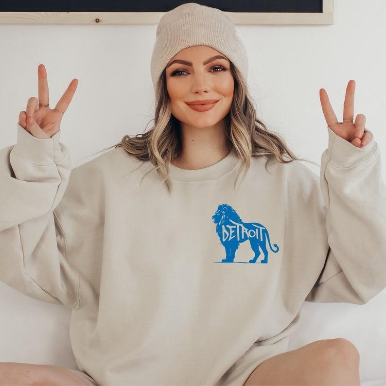 Detroit Football Sweatshirt, Sunday Football Sweatshirt, Vintage Football Sweatshirt