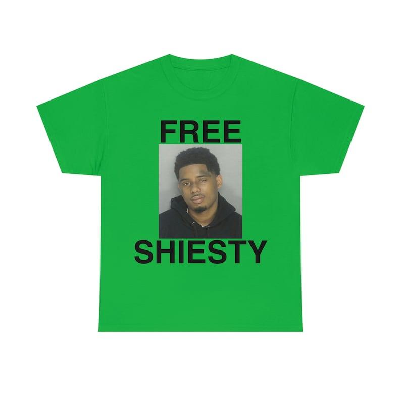 FREE SHIESTY Pooh Shiesty T-Shirt, Unisex Trendy Graphic Tee for Hip Hop Fans, Quirky Apparel Gift, Unique Chain Shirt Collectors Piece