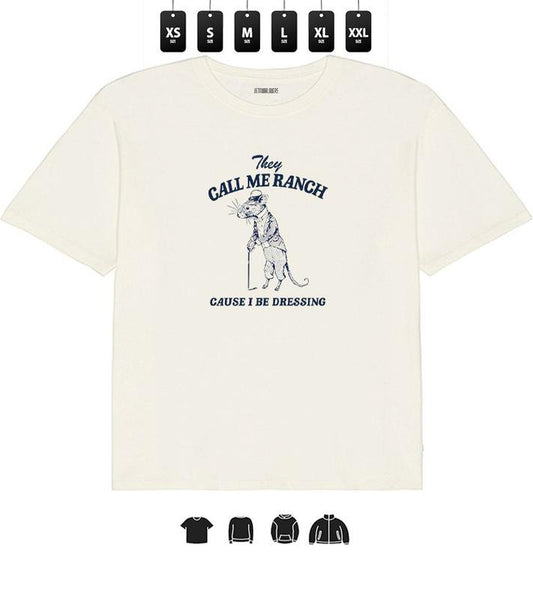 They Call Me Ranch T-Shirt - Unisex Heavy Taped neck T-Shirt, Gifts